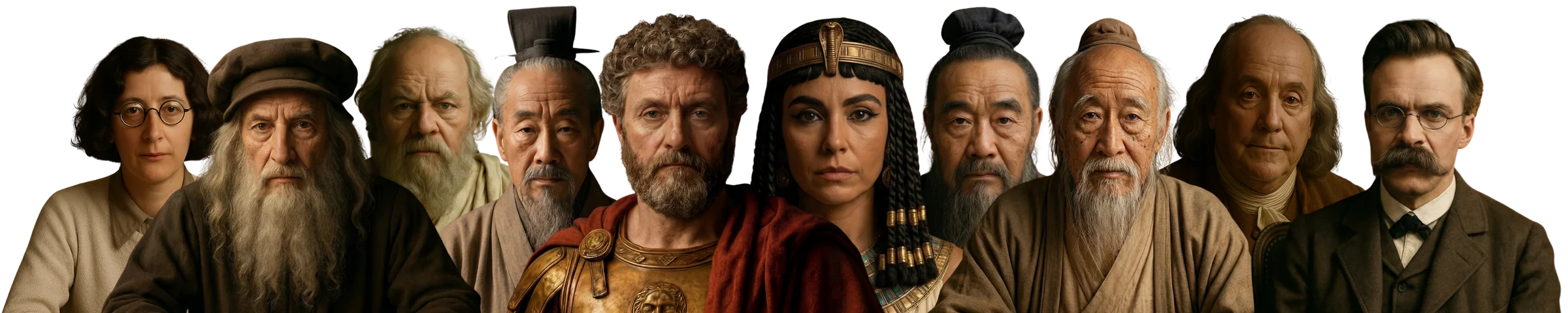 The twelve Historic Mentor figures