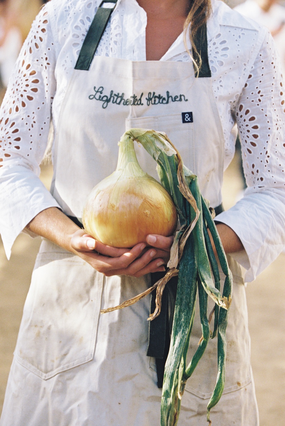 Chelsey with produce